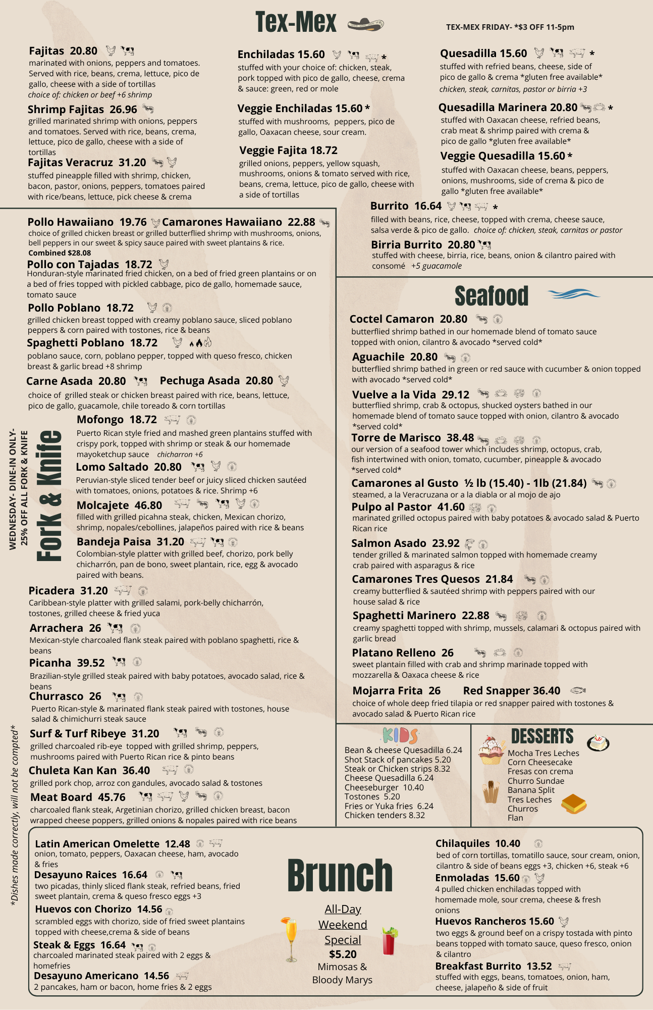 Raíces Menu Back